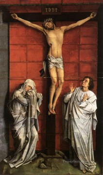 Christus am Kreuz mit Maria und Johannes Rogier van der Weyden Ölgemälde